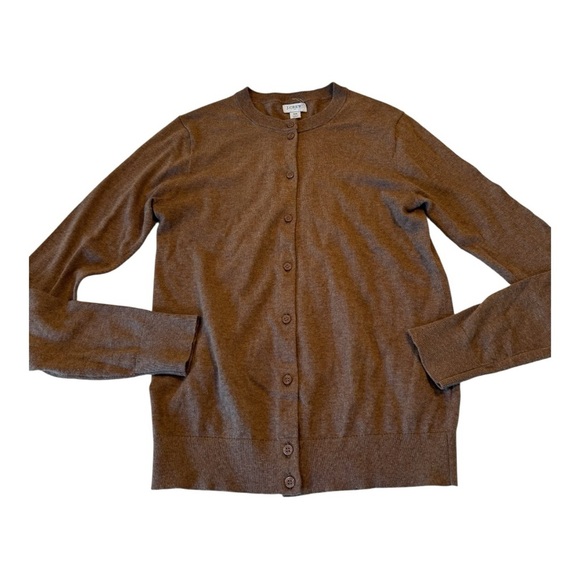 J. Crew ** Classic Cardigan in Heather Mushy Women’s Size XS Neutral Minimalist - Picture 13 of 16